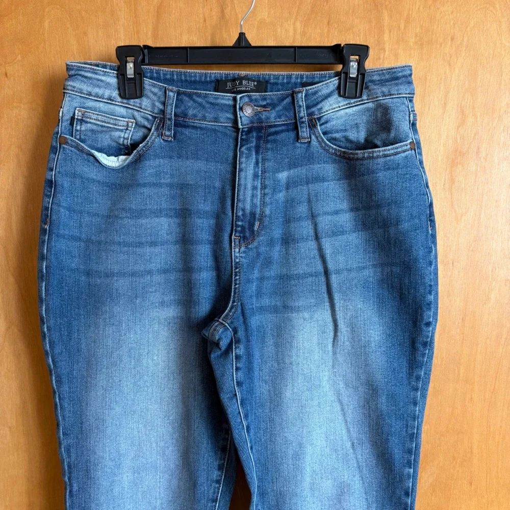 Judy Blue Boyfriend Fit Jeans Women 13/31 Blue‎ Medium Wash High Rise JB88270